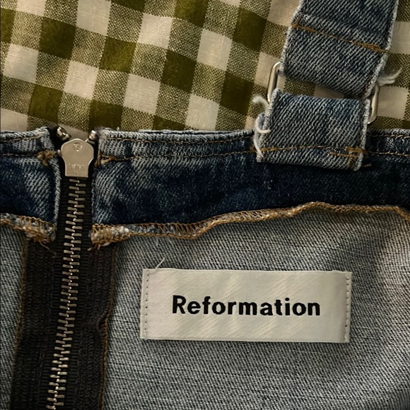 Reformation Kayla Denim Corset Lace Up Mini Dress - Picture 4 of 4